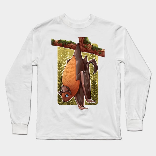 Bat Long Sleeve T-Shirt by NatureDrawing